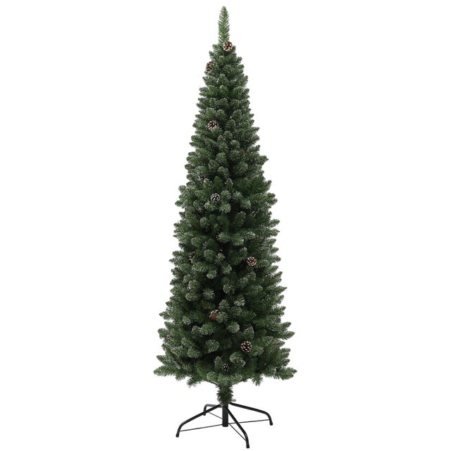 HOMCOM Sapin de Noël Vert Plastique 70x70x180 cm 830-916V01GN