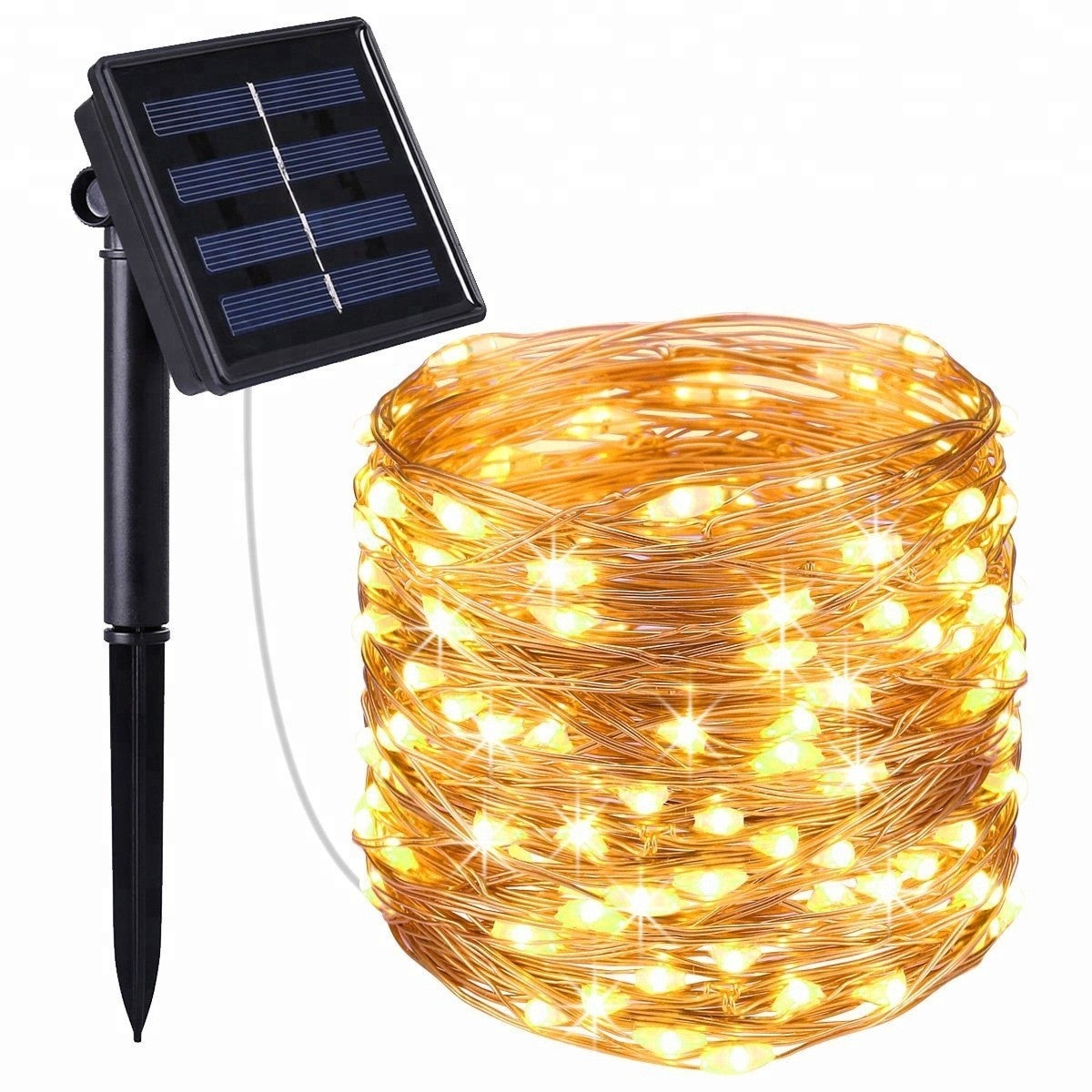 Girlanda LED solarna linka 100 diod 11,9m 3000K ciepła biel czujnik zmierzchu IP44 MasterLED