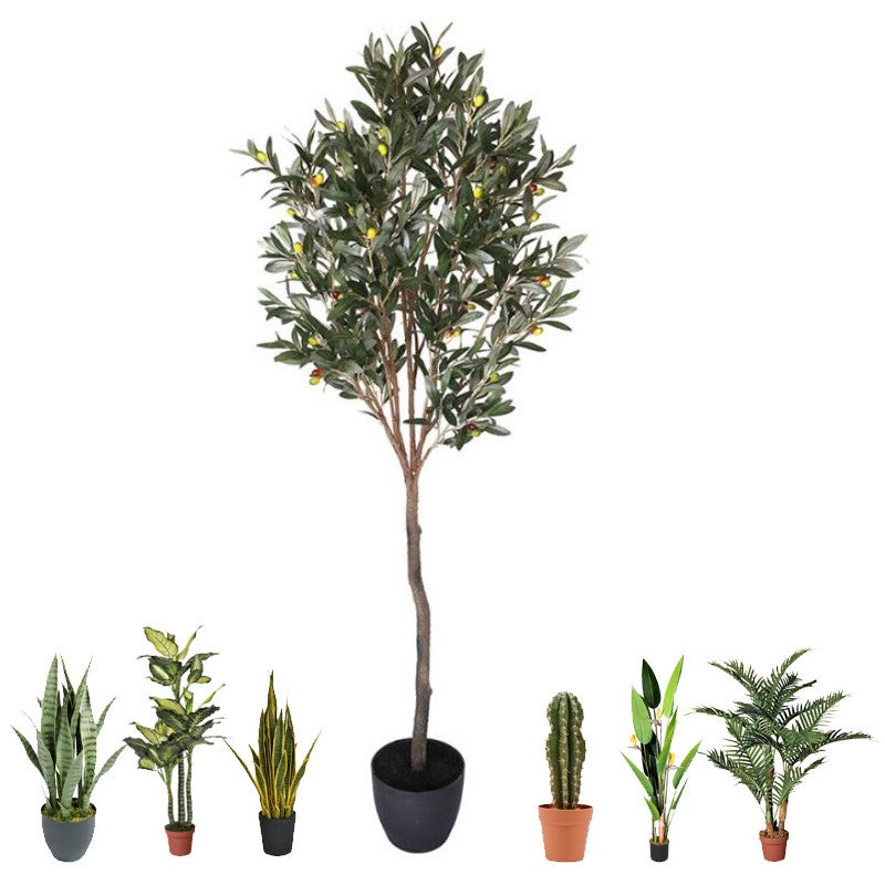 Olivier Artificiel En Pot 180cm - Grand Arbre Artificiel Réaliste Pour Décoration Maison Et Salon