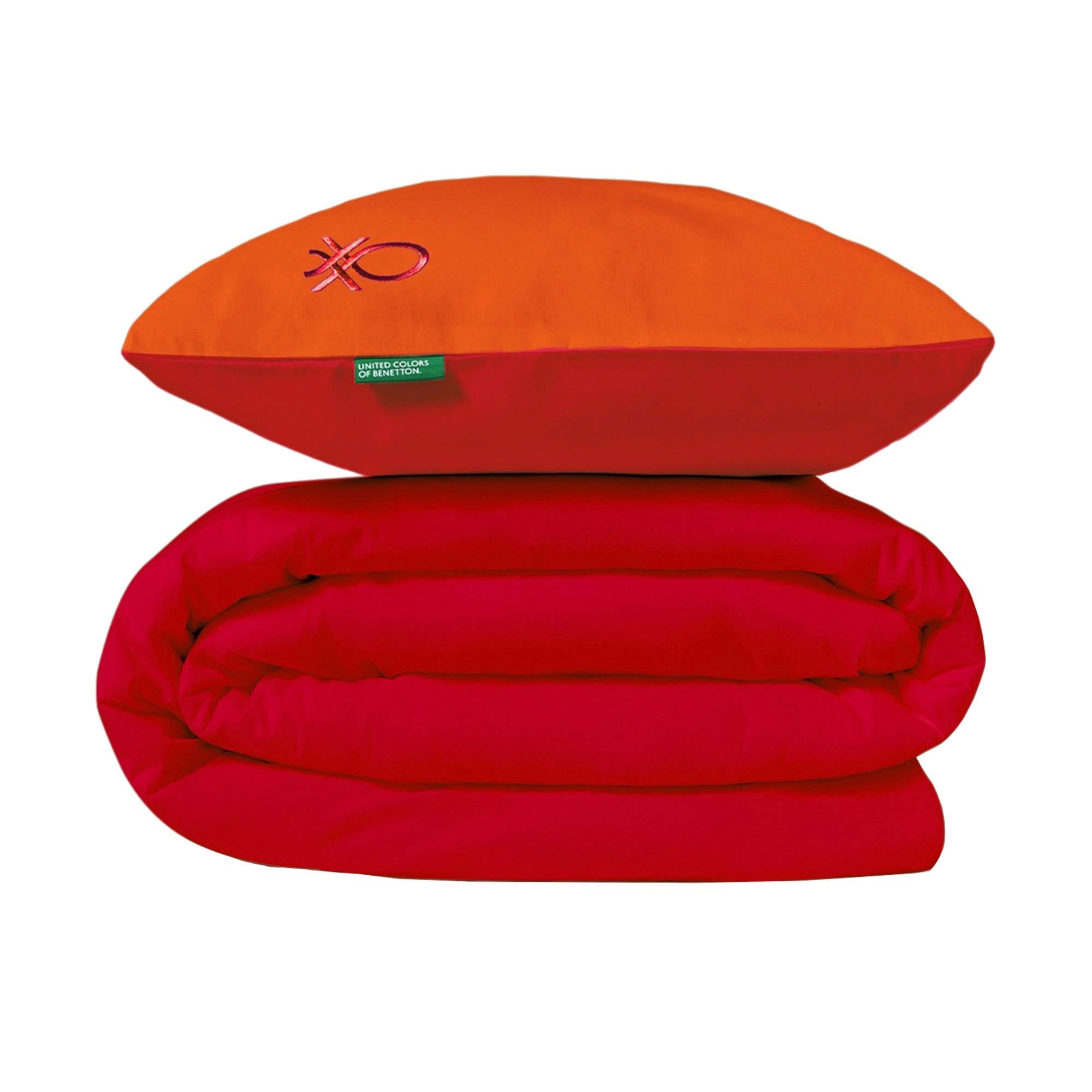 Lot de 2 taies d'oreiller réversible 100% Satin de coton Peigné / 120