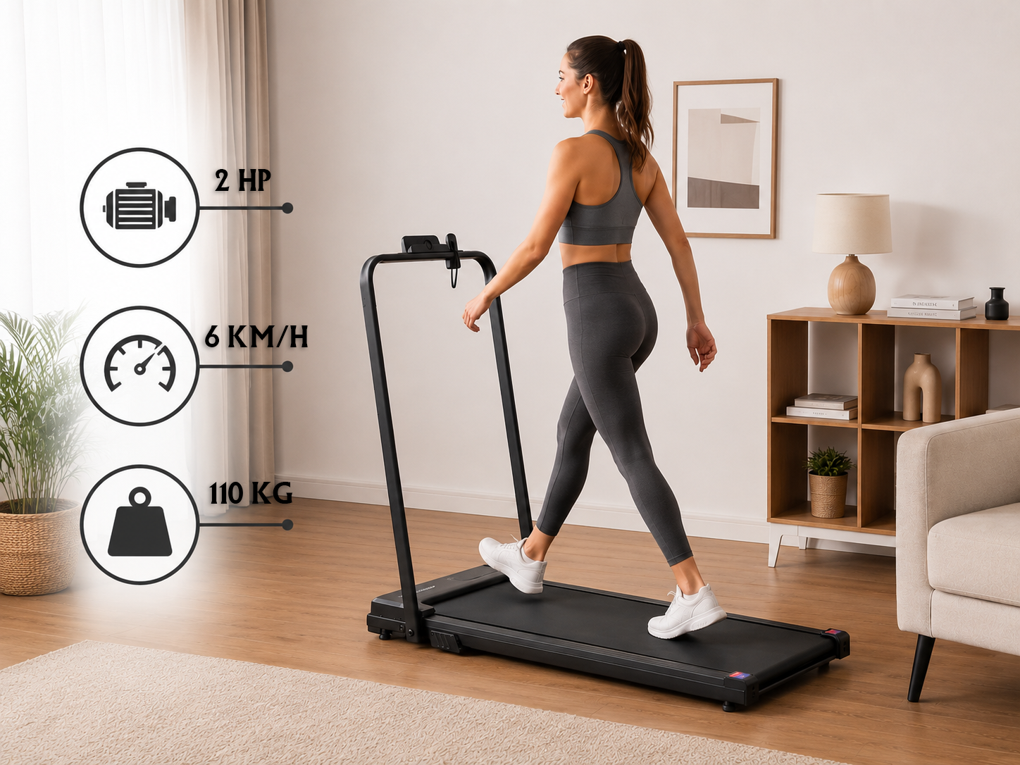 Bieżnia Elektryczna Bora 6km/h Corciano 110kg - 3
