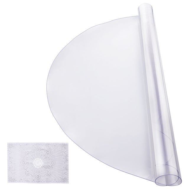 Protezione per tavolo plastica SucceBuy 106x106 cm,2 mm,PVC rotonda,impermeabile e facile da pulire,per scrivania,tavolo da pranzo,cassettiera