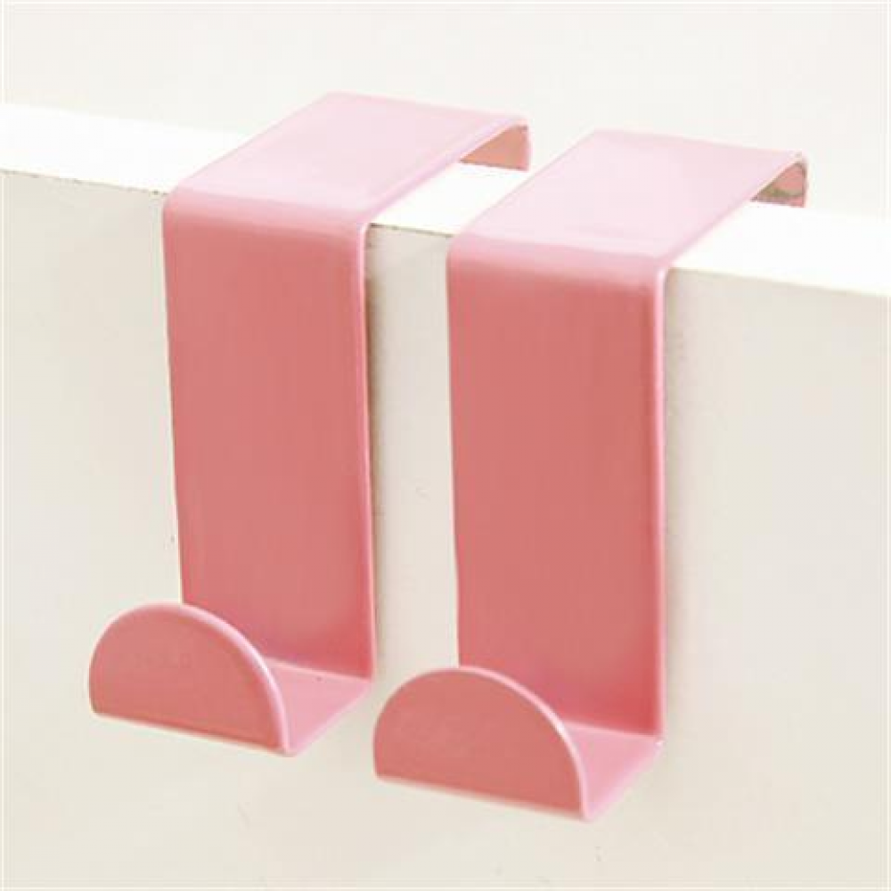 Różowy 6 odwracalnych haczyków drzwiowych ze stali nierdzewnej do standardowych drzwi i szaf, do 5 kg