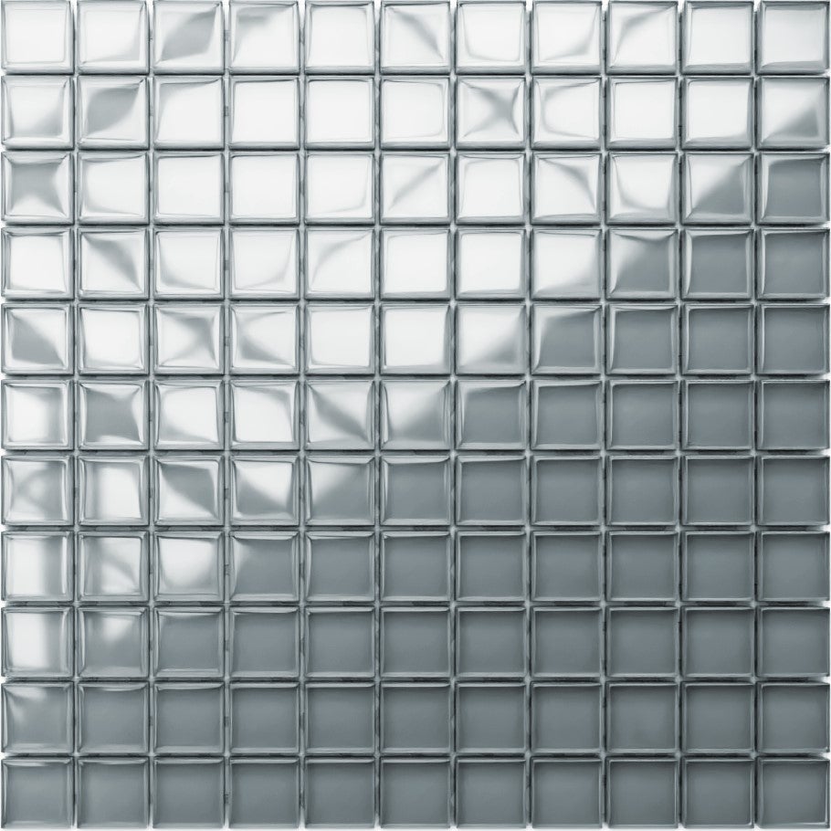 Mosaïque de verre sur maille pour salle de bain ou cuisine 30cm x 30cm