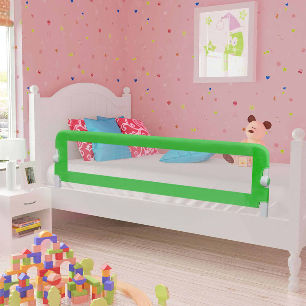 Maison exclusive - barandilla de seguridad cama de niño poliéster verde 120x42 cm