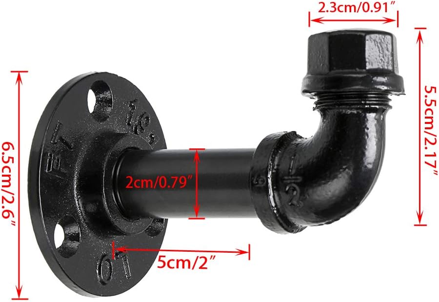 Ganci A Muro In Ferro Vintage Stile Industriale – Set Di Appendini A Tubo Per Accappatoio, Asciugamani, Borse E Cappelli, Decorazione Rétro Per Casa