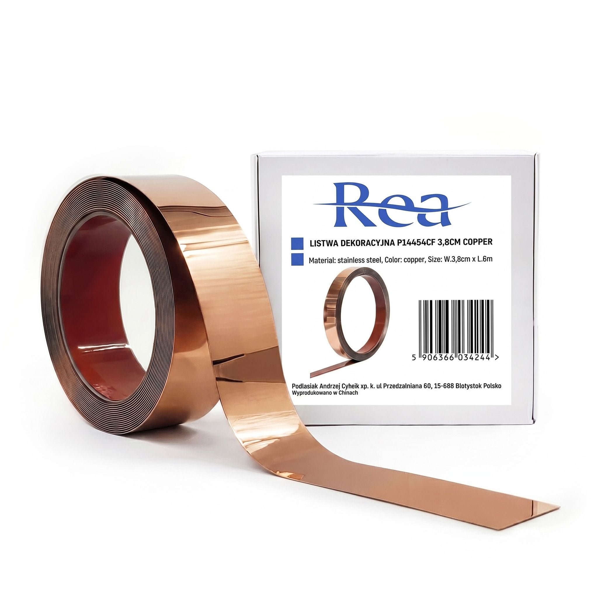Rea Bandă Decorativă Autoadezivă P14454cf 3,8cm Copper