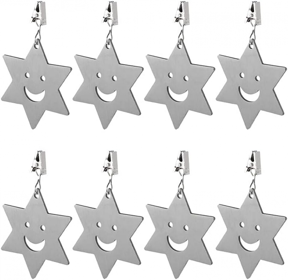 Sourcemall Lot De 8 Pinces à Nappe Abeille Inox - Pour Table Jusqu'à 3,5cm D'épaisseur