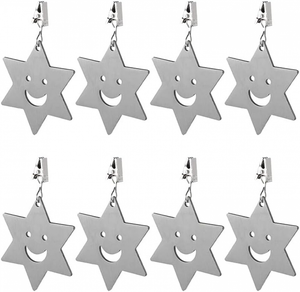 Lot De 4 Pinces à Nappe En Inox - Forme Papillon - Pour Tables à Bord Plat (épaisseur Max 3 Cm)