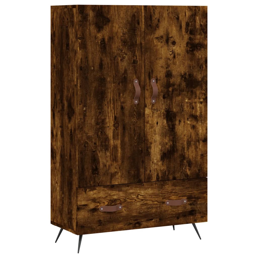 Credenza alta in rovere affumicato 69,5x31x115 cm in multistrato - 2