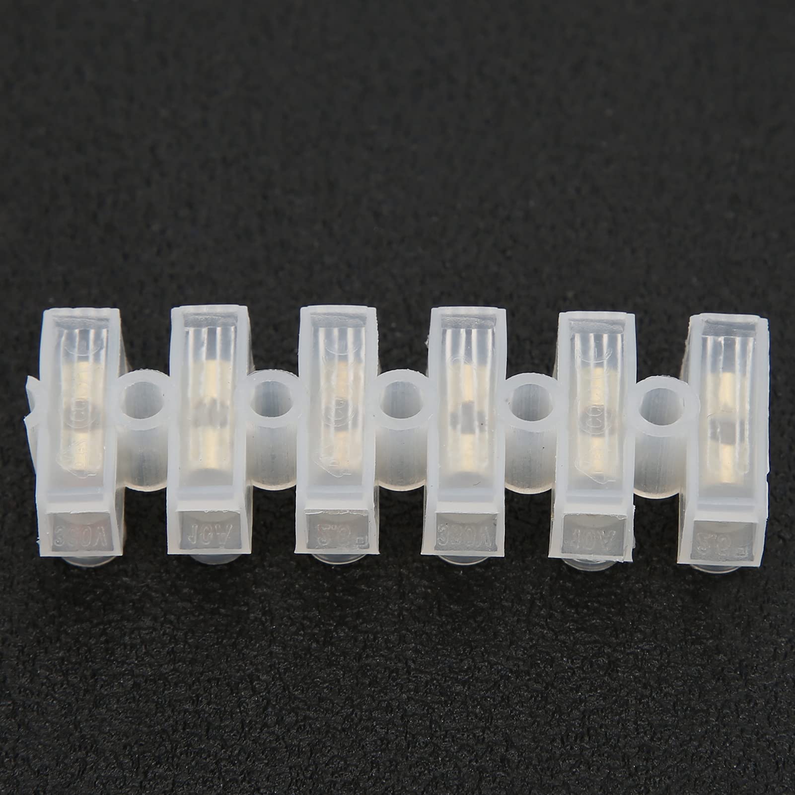 20 pezzi morsettiera striscia ignifuga passante connettore filo 10A forniture industriali (sei in sei out) - 5