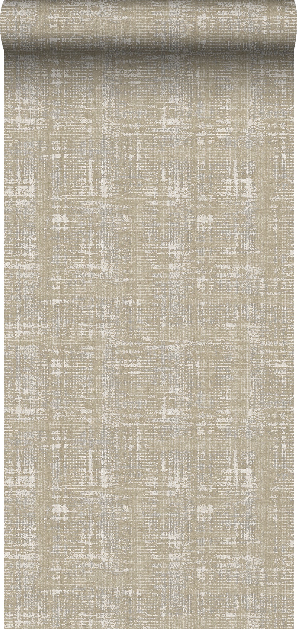 Tapeta lniana tekstura beżowym - 53 cm x 10 m - SANDERS &amp; SANDERS