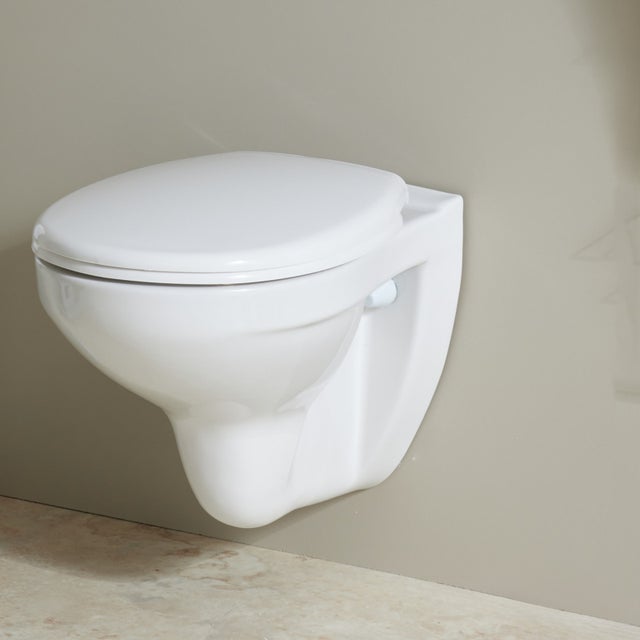 Cuvette WC suspendu NF avec bride Sydney, abattant simple