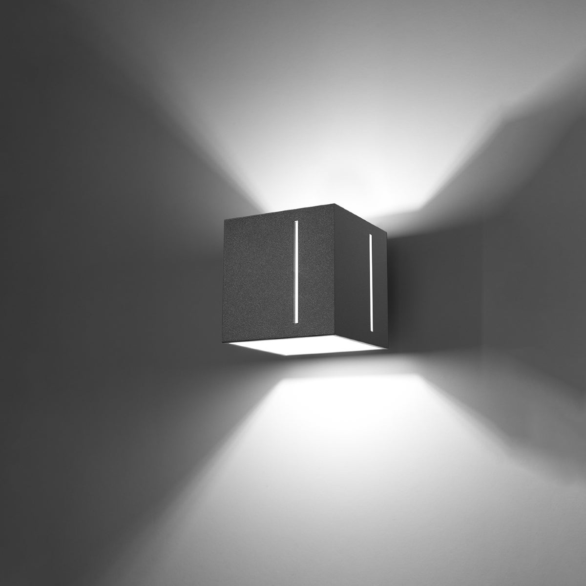 Kinkiet LUMINARA szary LED 3000K - 10x12x10cm Sollux