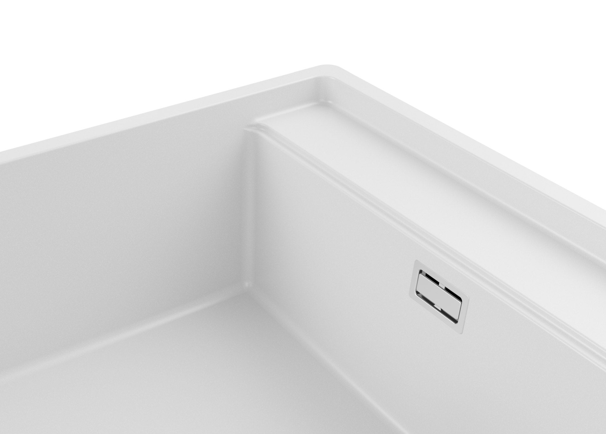 Lavello da Cucina Bianco 56x53cm, Lavandino in Granito a 1 vasca + Sifone Classico + Accessori, Lavabo da Cucina Incasso al mobile 60cm PRIMAGRAN - 8