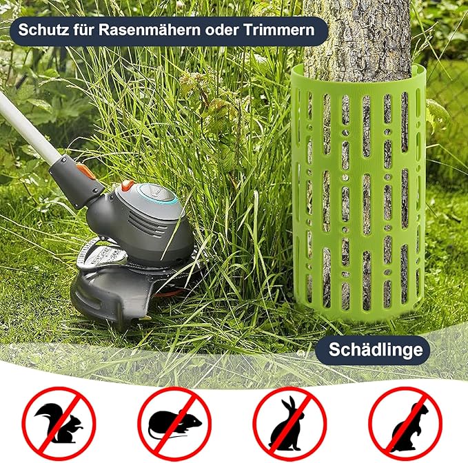 Protecteur d'écorce d'arbre fruitier, protection de tronc - protecteur d'écorce extensible pour tondeuse à gazon protection animale et végétale 8pcs - 3