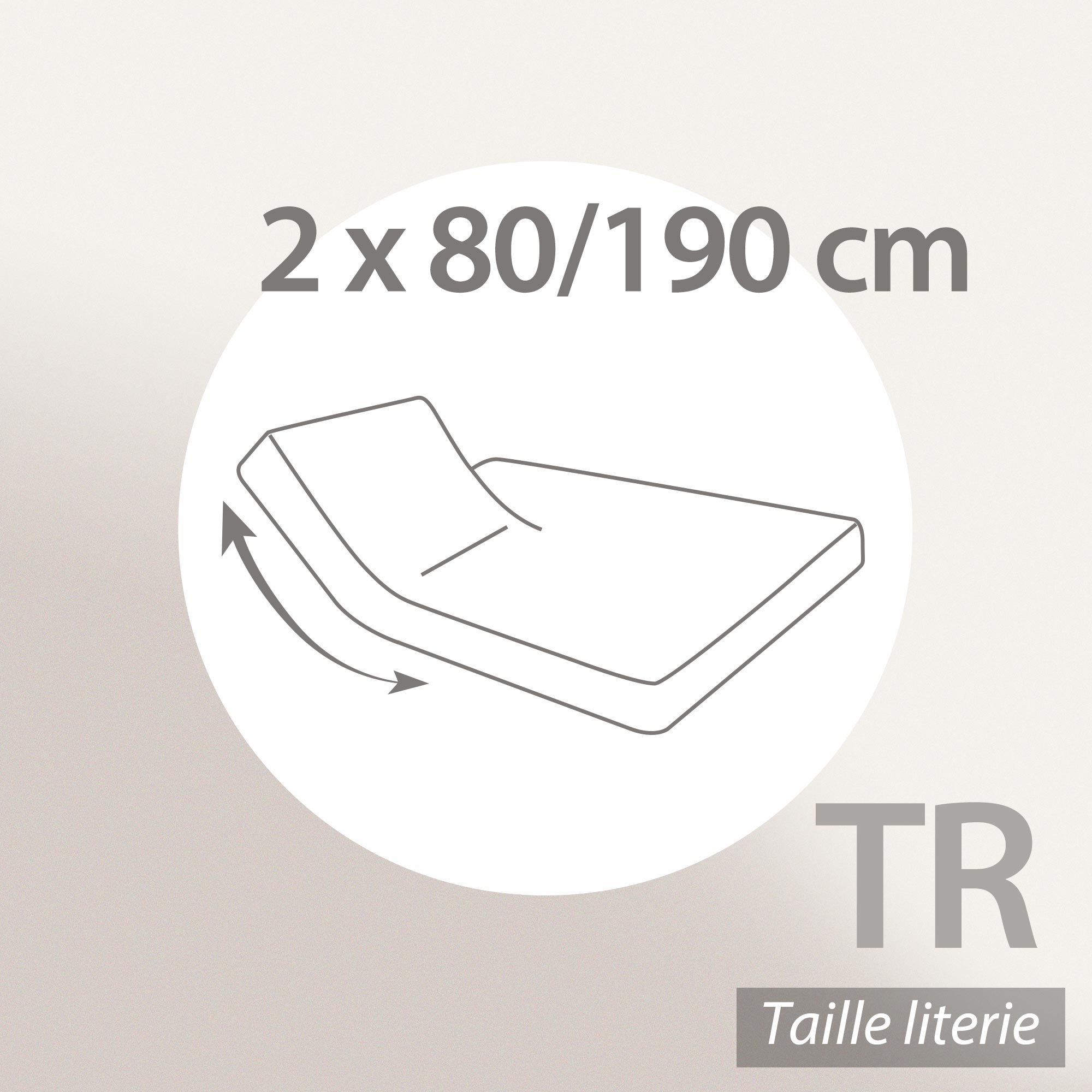 Protège matelas ANTONIN 2x80x190 cm bonnet 30 cm molleton 220 g/m² absorbant blanc lit articulé TR - 6