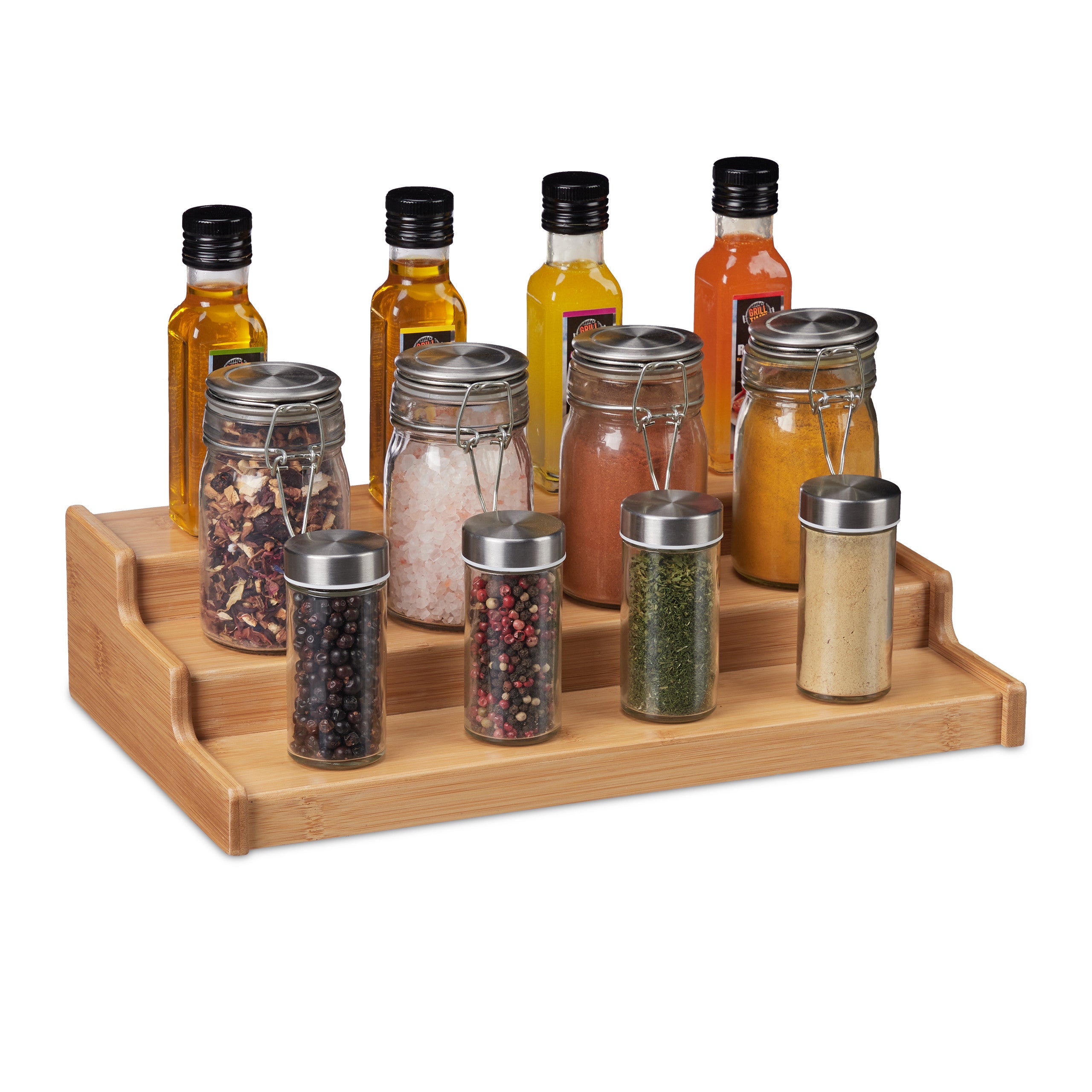 Jarre Pot à Condiments Asiatides En Bambou - Vert - Neuf - 25x25x30 Cm