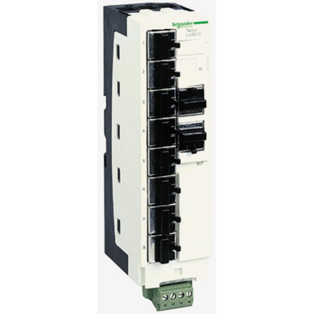 répartiteur modbus - 10 connecteurs rj45 et 1 bornier à vis - tesys u - schneider electric lu9gc3