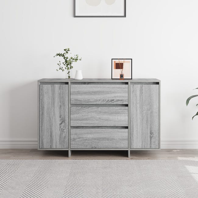 Buffet bas - SHIPENOPHY - M2443 - 3 pcs - Bois d'ingénierie - Sonoma Buffet bas - SHIPENOPHY - M2443 - 3 pcs - Bois d'ingénierie - Sonoma