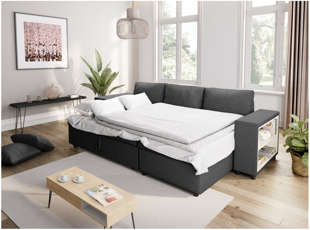 Descrittivo girasole arancia canapé convertible ikea avec coffre de rangement Ad