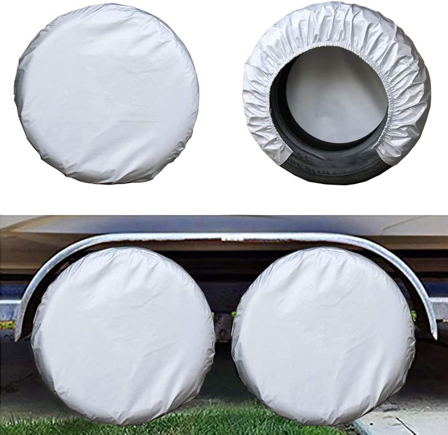 Zestaw 4 osłon na opony i koła, 27"-29", osłona na opony i koła 27"-29", odpowiednia do przyczep, kamperów, SUV-ów, ciężarówek i wielu pojazdów