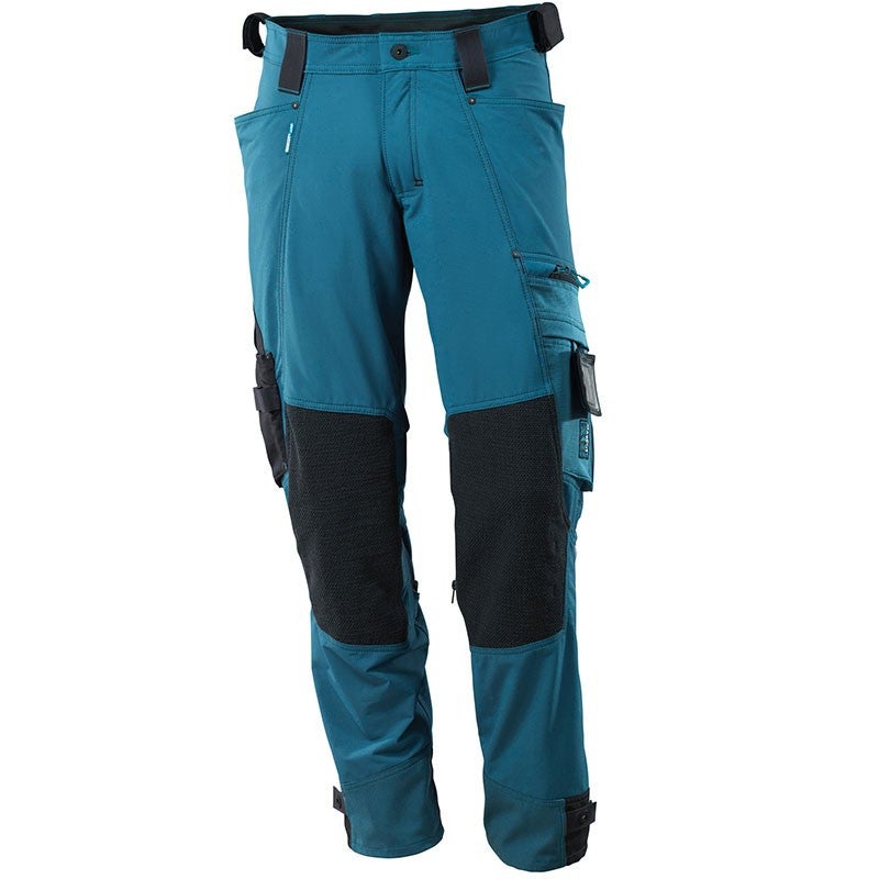 MASCOT 17079-311-010 Pantalon De Travail Extensible Avec Poches Aux Genoux ( 010 - Marine Foncé) - 17079-311-010 82C45 Taille Du Pantalon 82C45
