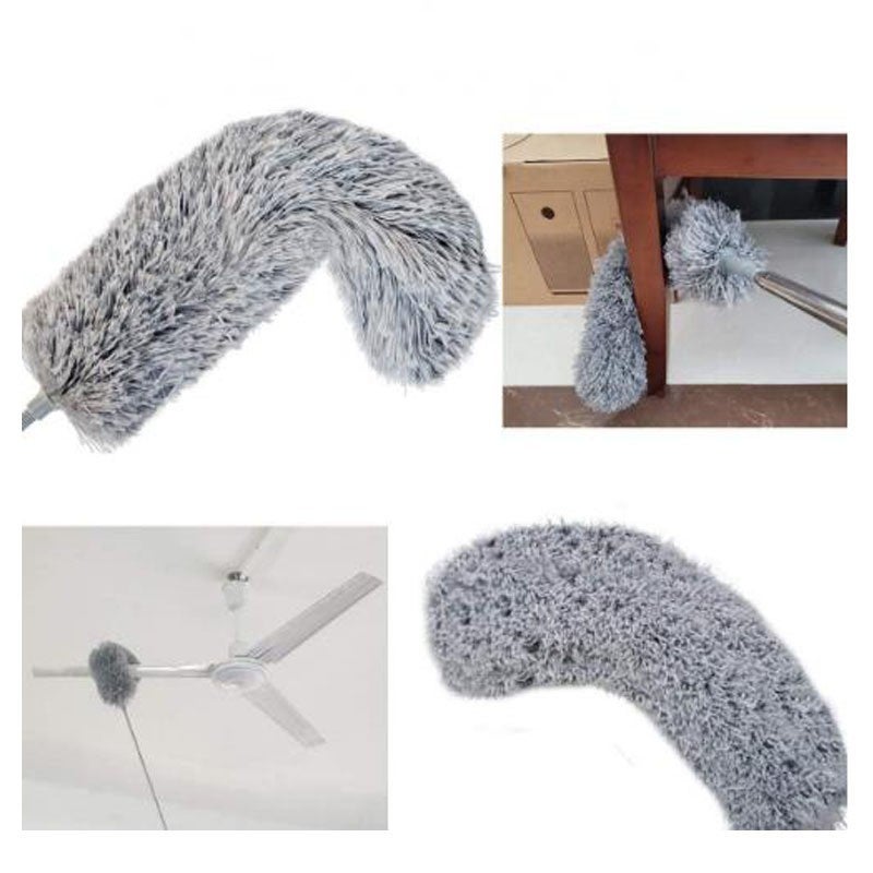 Brosse de nettoyage de gouttière, outil de toiture avec poteau télescopique de 250cm, outil de nettoyage facile à enlever les feuilles et les débris - 8