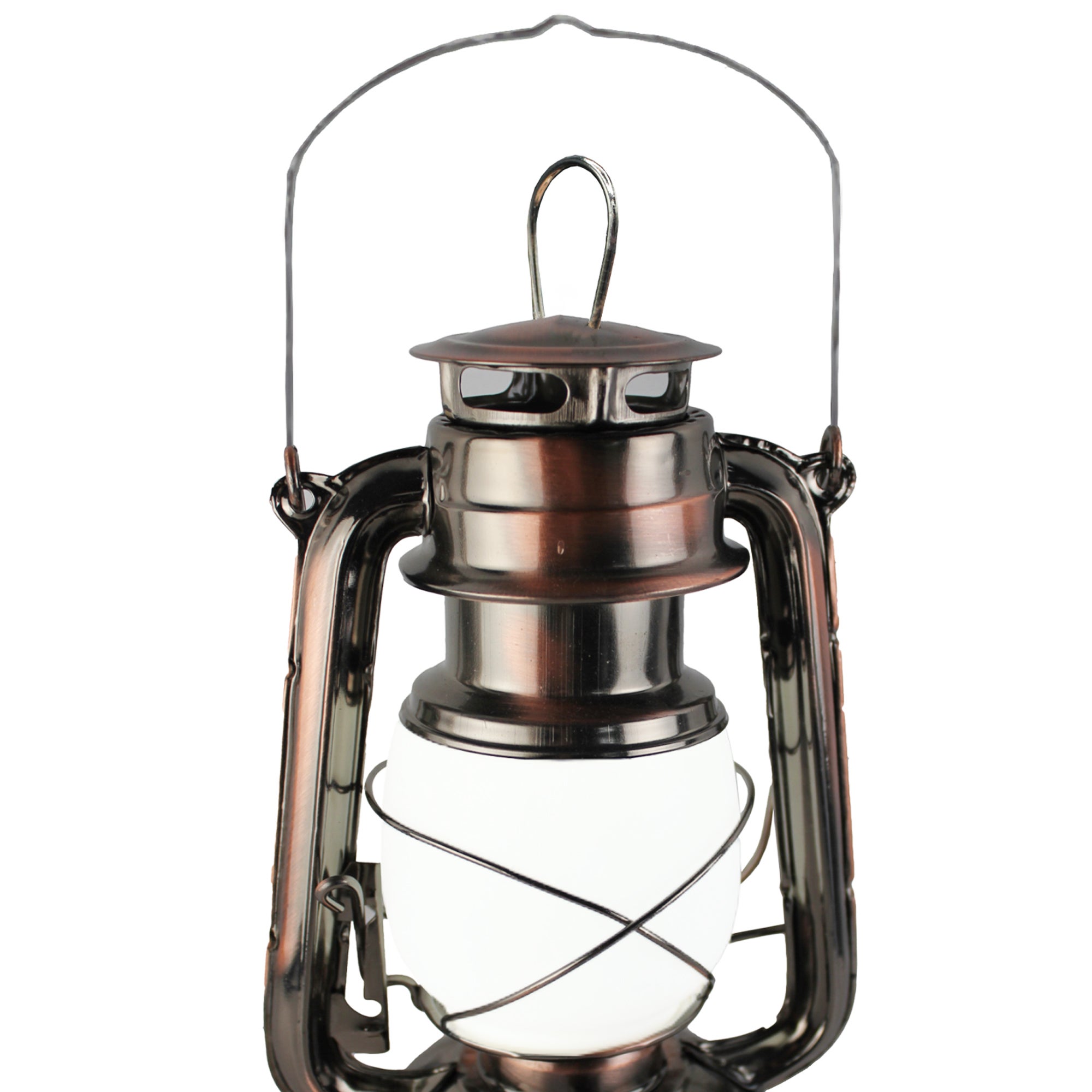 Lanterne Exterieur LED - Lumiere Blanche ou avec Effet de Flammes - Lampe Tempete - 60 Lumens - Design Retro - Etanche - 24 x 15 CM - Finition Laiton - 9