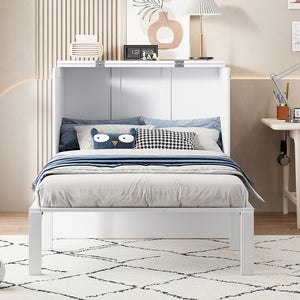 Letto Pieghevole Da Parete 140x200 Cm - Con Rete A Doghe, Bianco Opaco, Ideale Per Ottimizzare Spazi - Foto 2