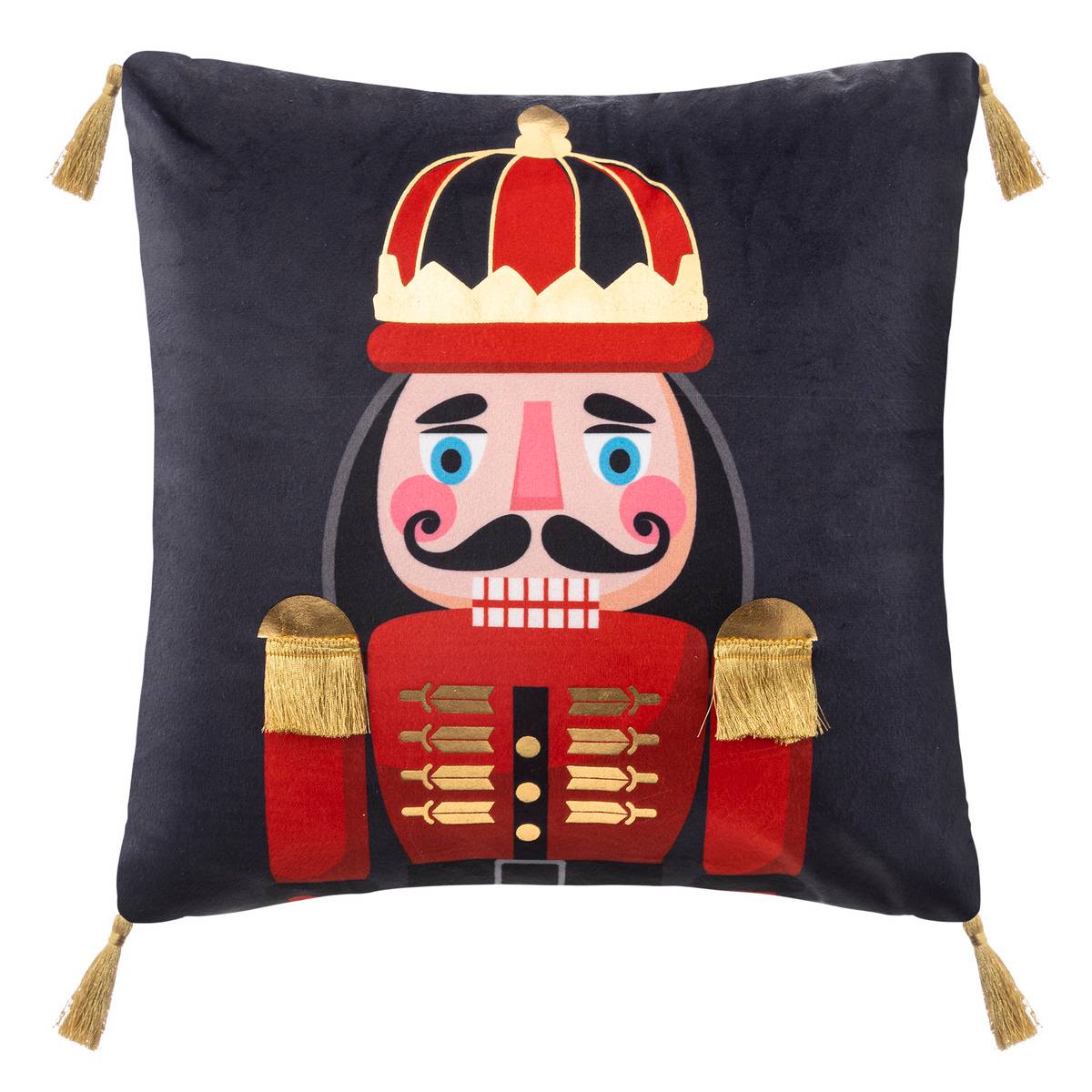 Coussin Casse-Noisette De Noël - 59x79 Cm, Rouge, Décoratif Pour Canapé, Lit, Salon