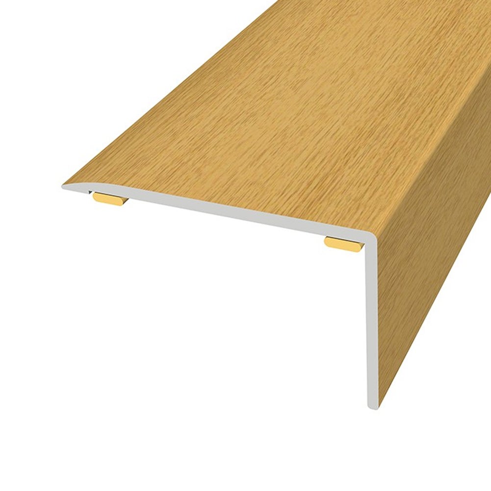 Nez de marche alu antidérapant adhésif coloris (33) chêne antique Lg 135cm x larg 4cm x 2,5cm - 2
