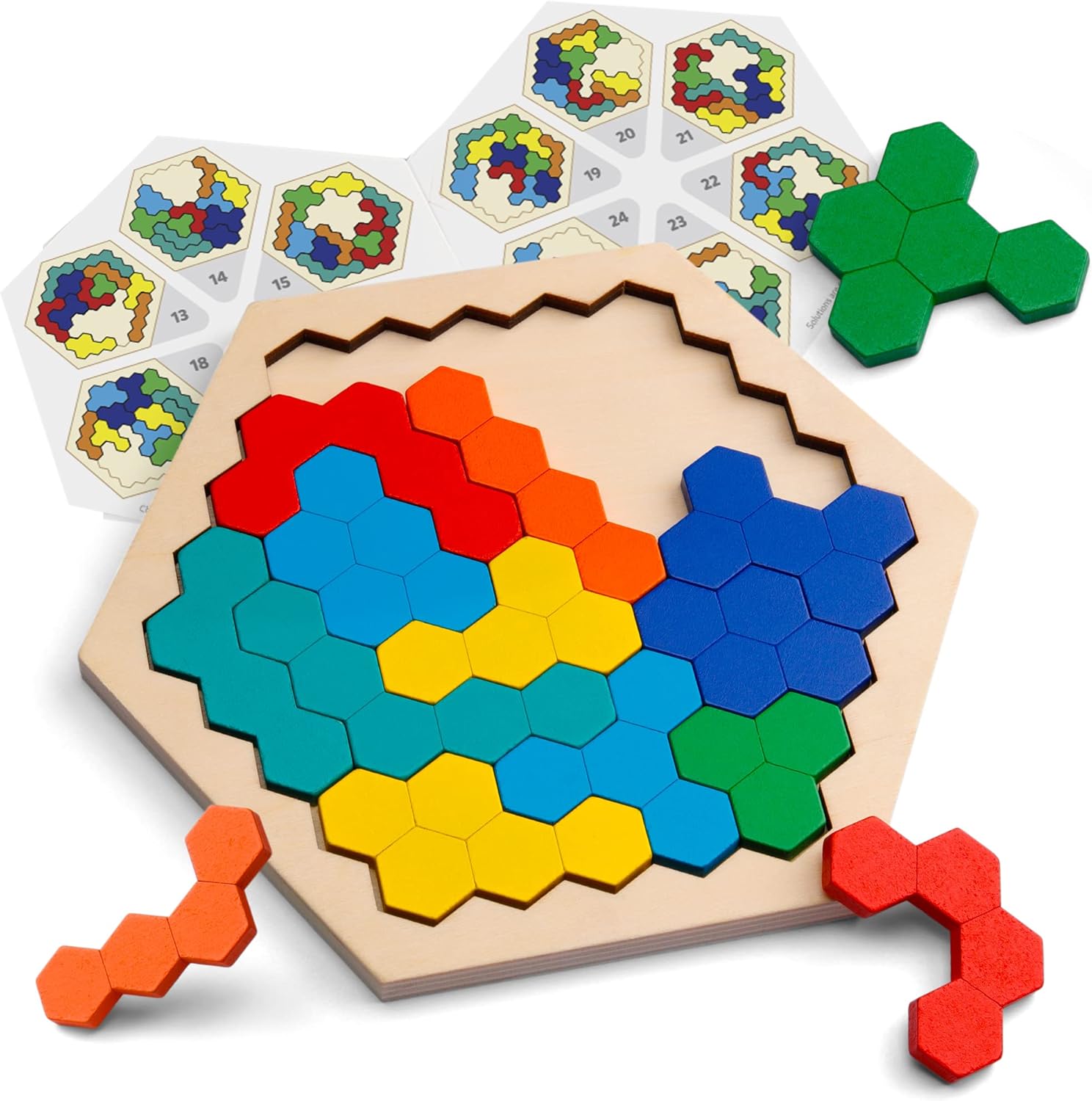 155 Pièces Montessori Puzzle Tangram En Bois Enfant Éducatif Jeu De