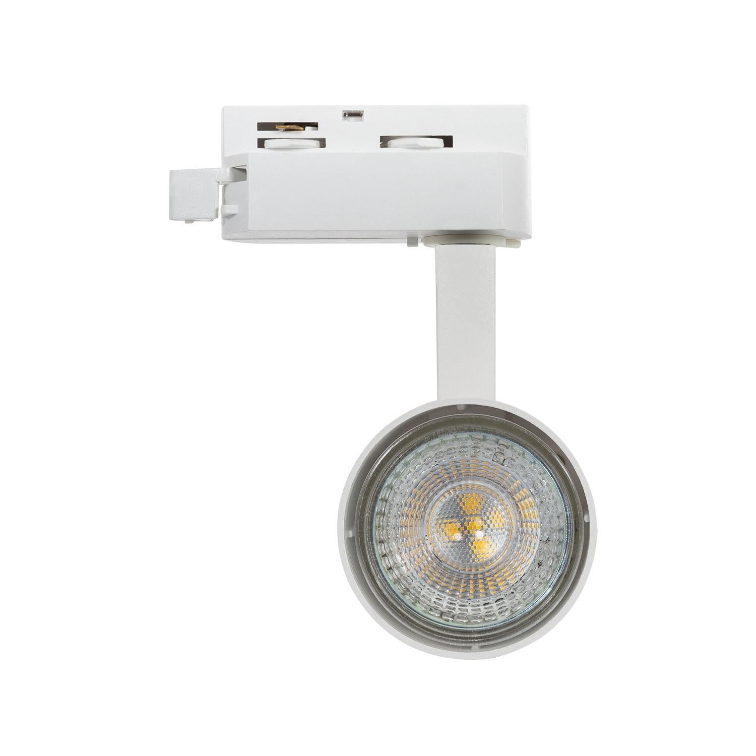 Foco Carril Monofásico Jiuk para Bombilla GU10, Blanco, Aluminio,Policarbonato Aluminium,Polycarbonate - 2