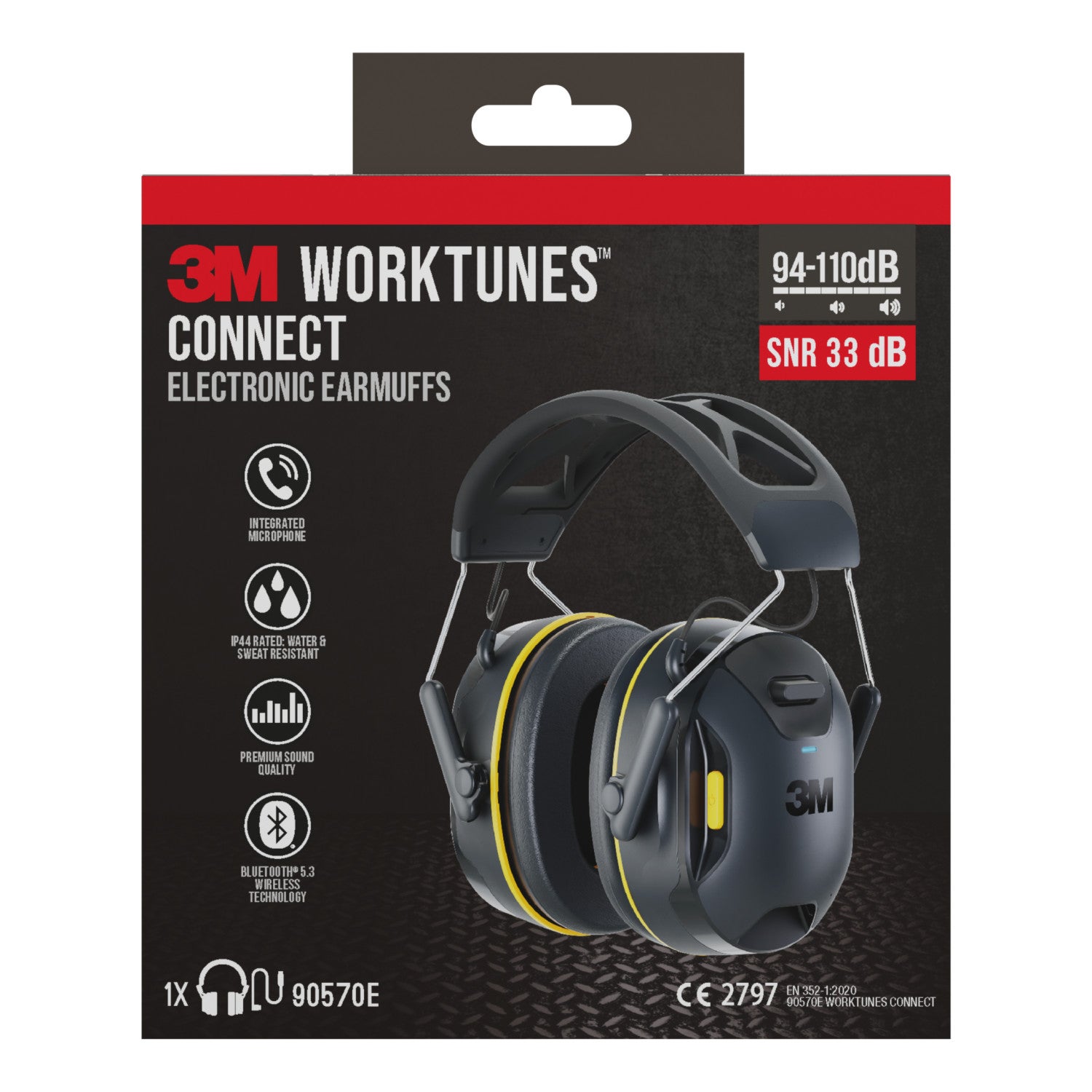 3M™ WorkTunes™ Connect bezprzewodowe ochronniki słuchu z technologią Bluetooth®, 90570E-1 - 7