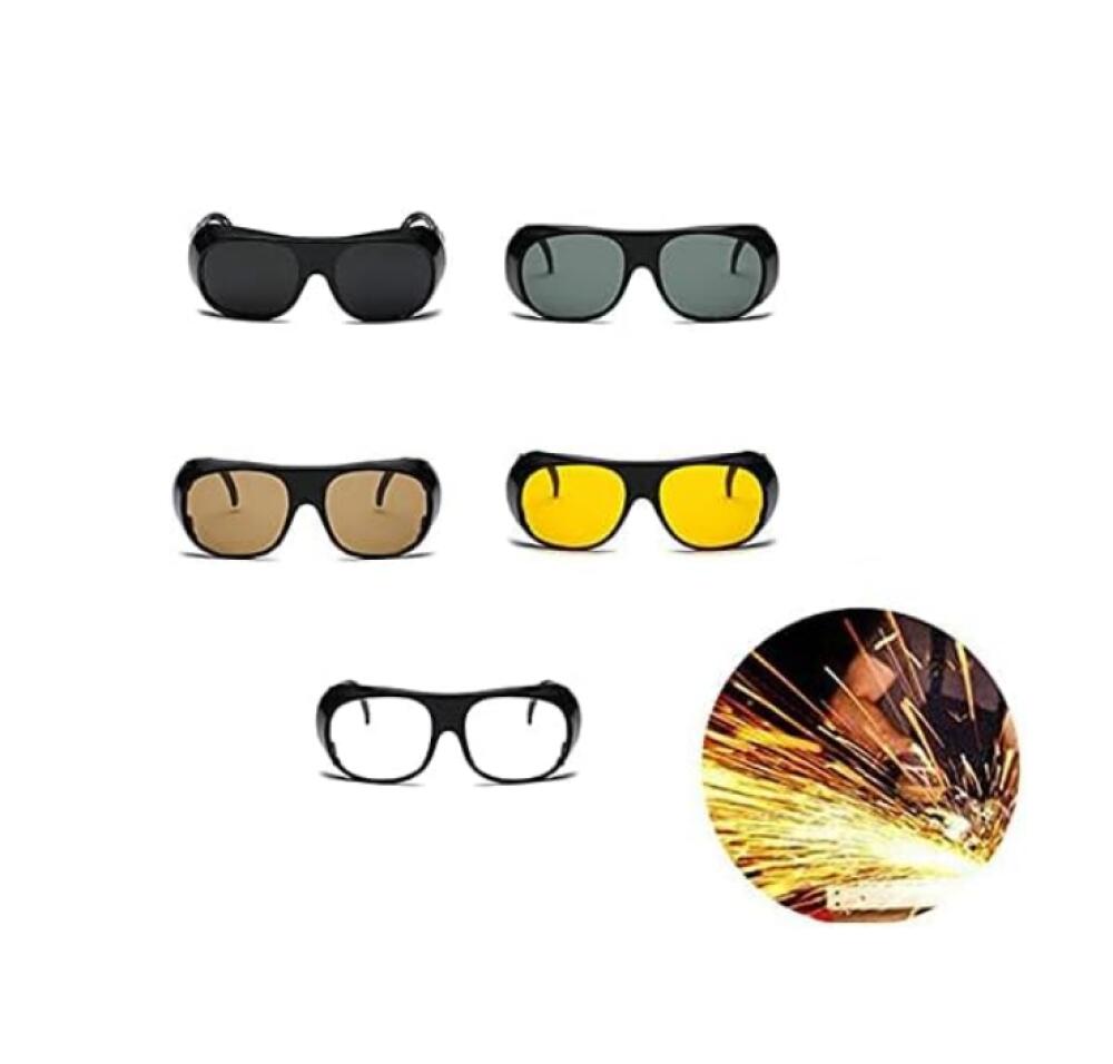 Lunettes de soudage de sécurité, anti-rayures, protection UV, lunettes de soudeur pour soudage, coupe et soudage TIG (gris foncé) - 5