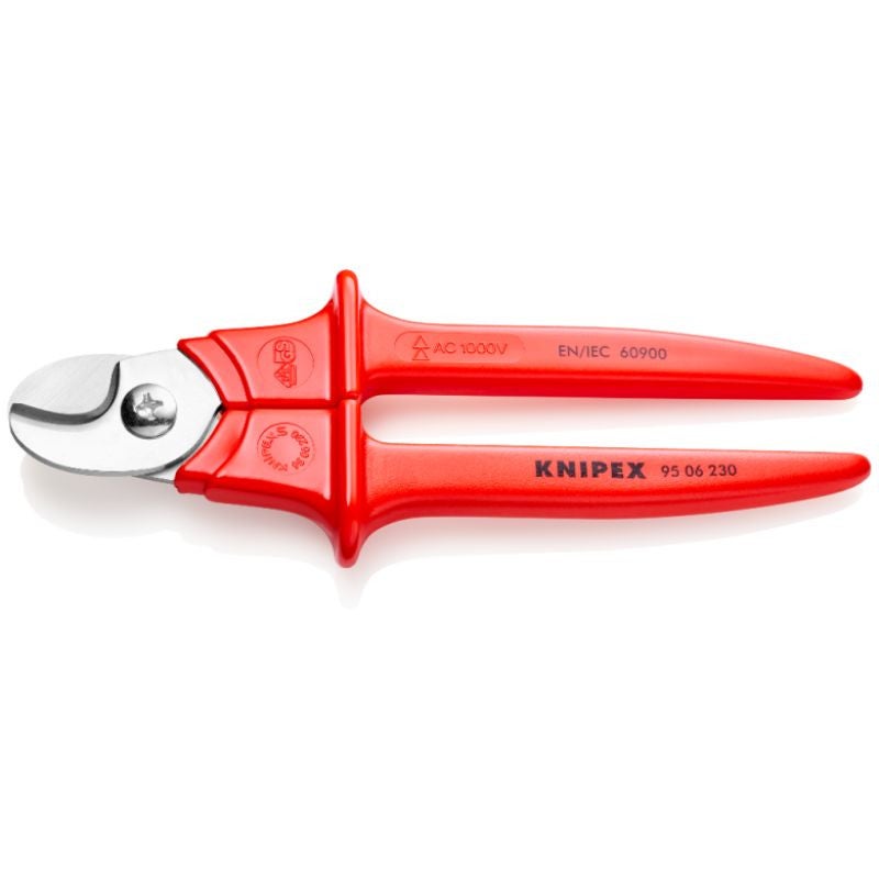 Pince Coupe-câble Knipex 165 Mm – Isolée VDE, Ressort D'ouverture – Pour Cuivre/aluminium Jusqu'à 50 Mm²