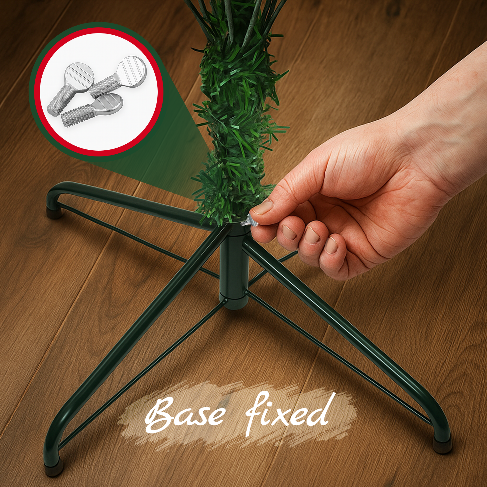 Nettlife Sapin de Noël Artificiel 210 cm, Ultra-Réaliste en PVC, Montage Rapide et Facile, Arbre de Noël Vert avec Support en Métal Stable. - 3