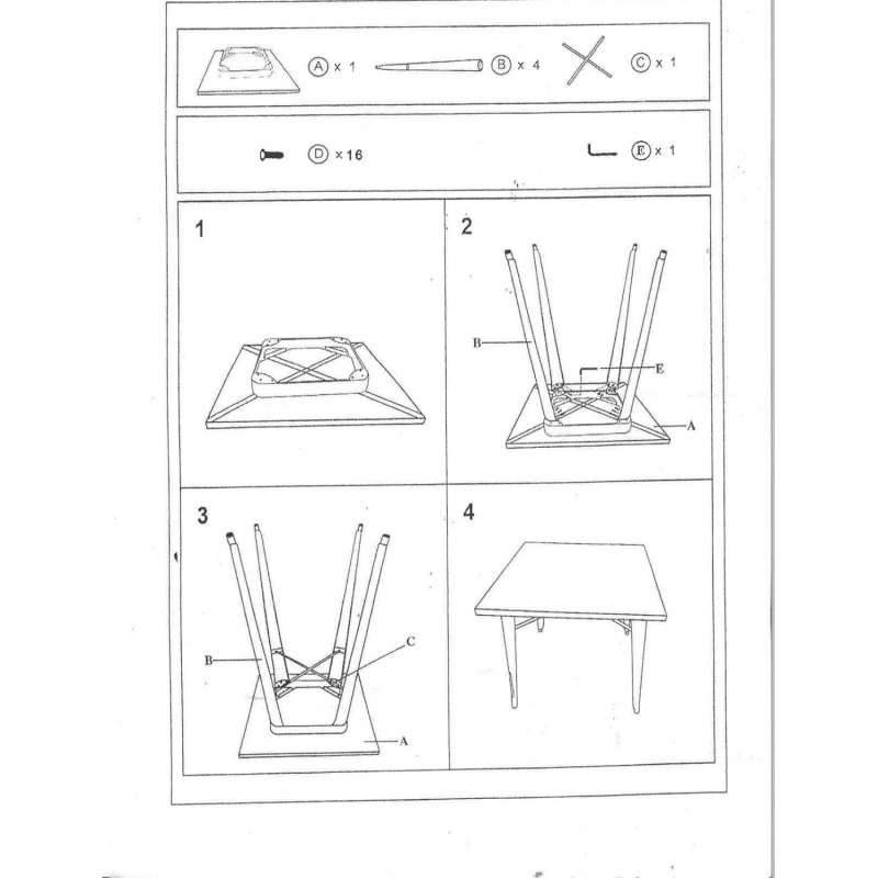 Table moderne avec plateau en fer marron cm 80 x 160 xh 76 - 4