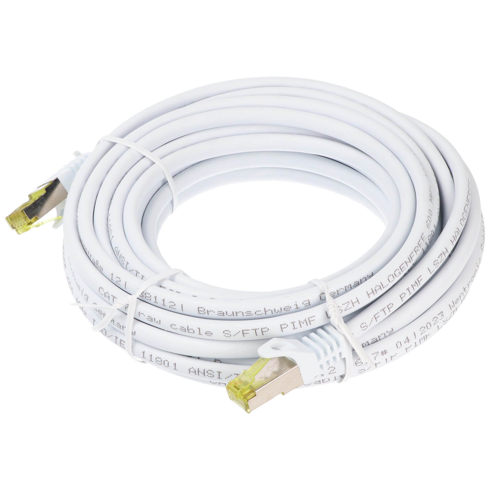 Kabel sieciowy no-name Kategoria 7 5 metrów Biały ekranowany S/FTP