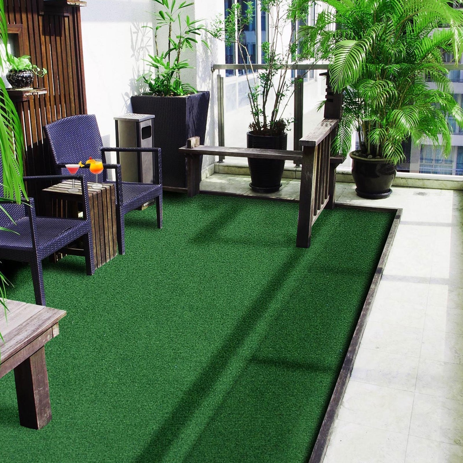 Farbwunder Verde erba artificiale 100 x 50 cm - 6