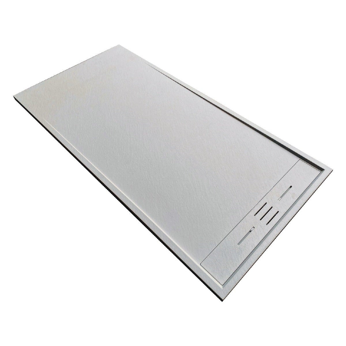 Receveur de douche 90 x 160 cm extra plat gris SALVI en SoliCast® surface ardoisée - 6