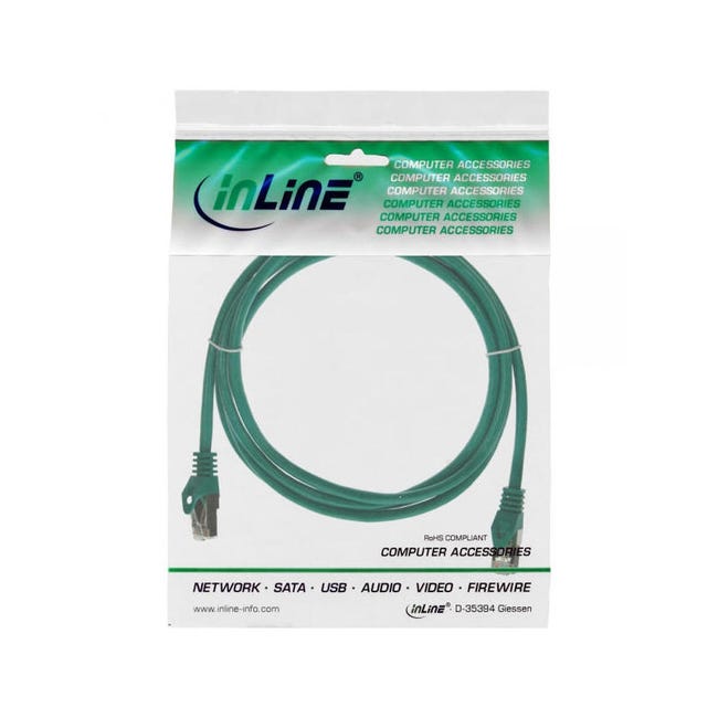 Cavo di rete Patch in Rame Cat. 6 Verde UTP 3 m Cavo di rete Patch in Rame Cat. 6 Verde UTP 3 m