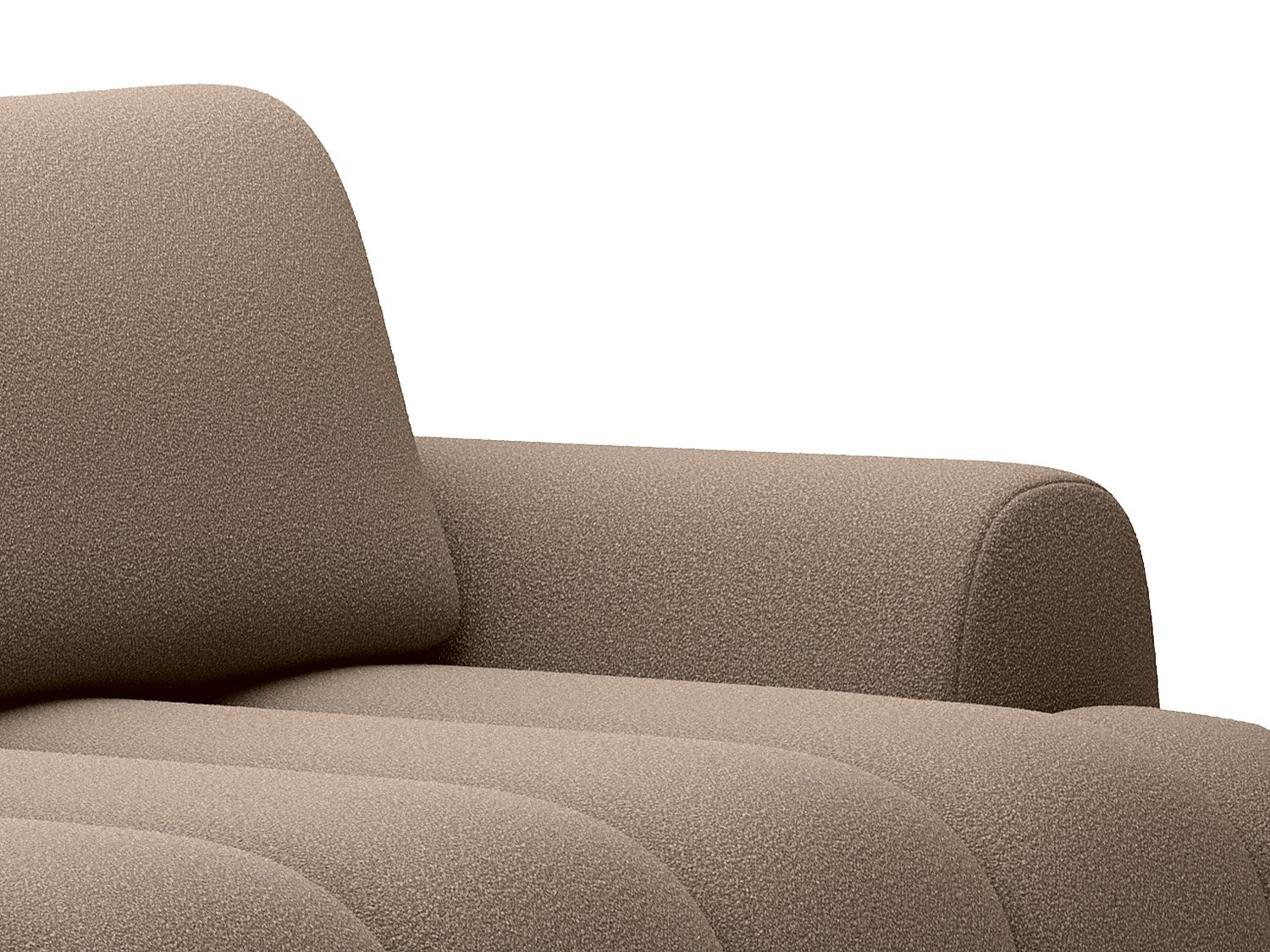 Canapé 4 places convertible en tissu taupe FRIDORA - 7