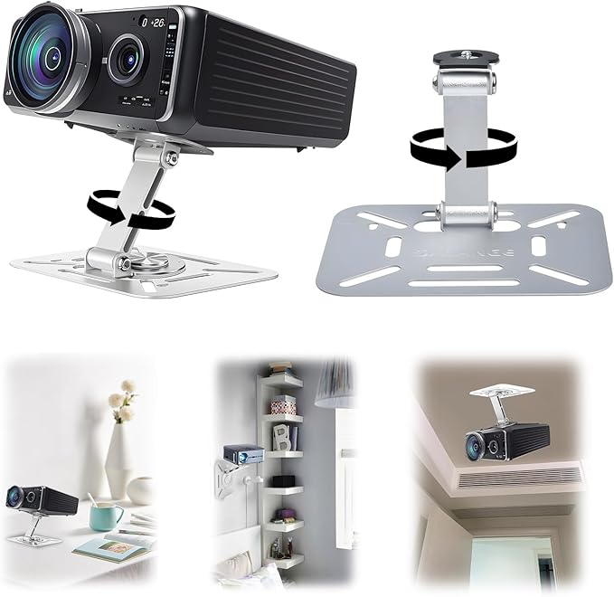 Senderpick - Support de projecteur réglable en hauteur 23,62-47,24 pouces - Rotation 360° - Base