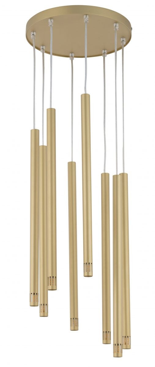 Lampa wisząca Sopel Laser złota 8xG9x3W nowoczesna wym: 100 x 30 x 30 cm metal SIGMA