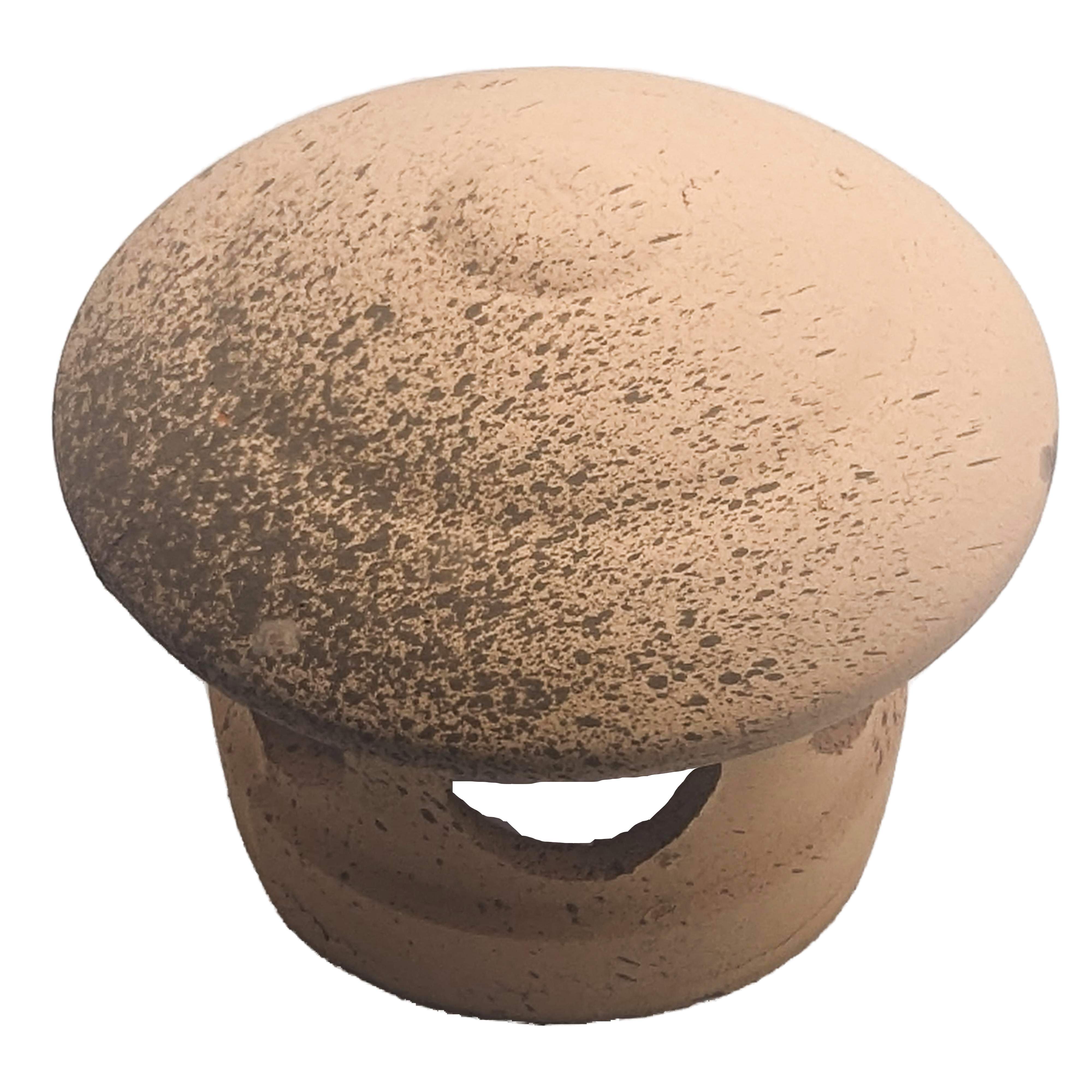 Lanterne L de toiture en terre cuite rouge clair tacheté noir, Chapeau pour tuile à douille, Passage tuyau d 125 mm - 3