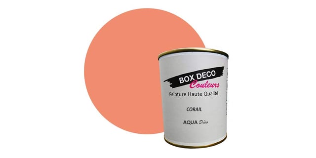 Rose Corail Peinture murale acrylique aspect velours Aqua Déco - 750ml