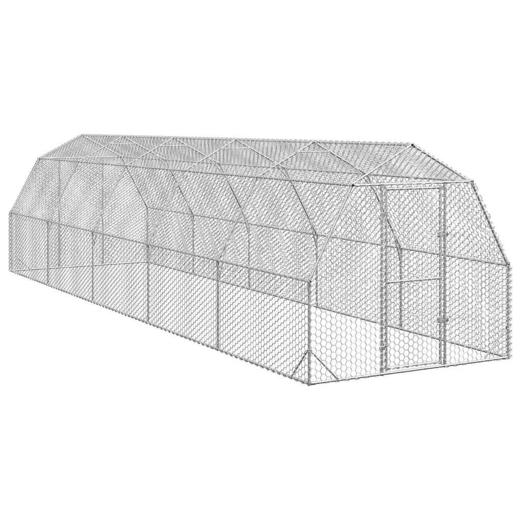 Kurnik dla kur 2,5x10x2,25 m Stal ocynkowana vidaXL