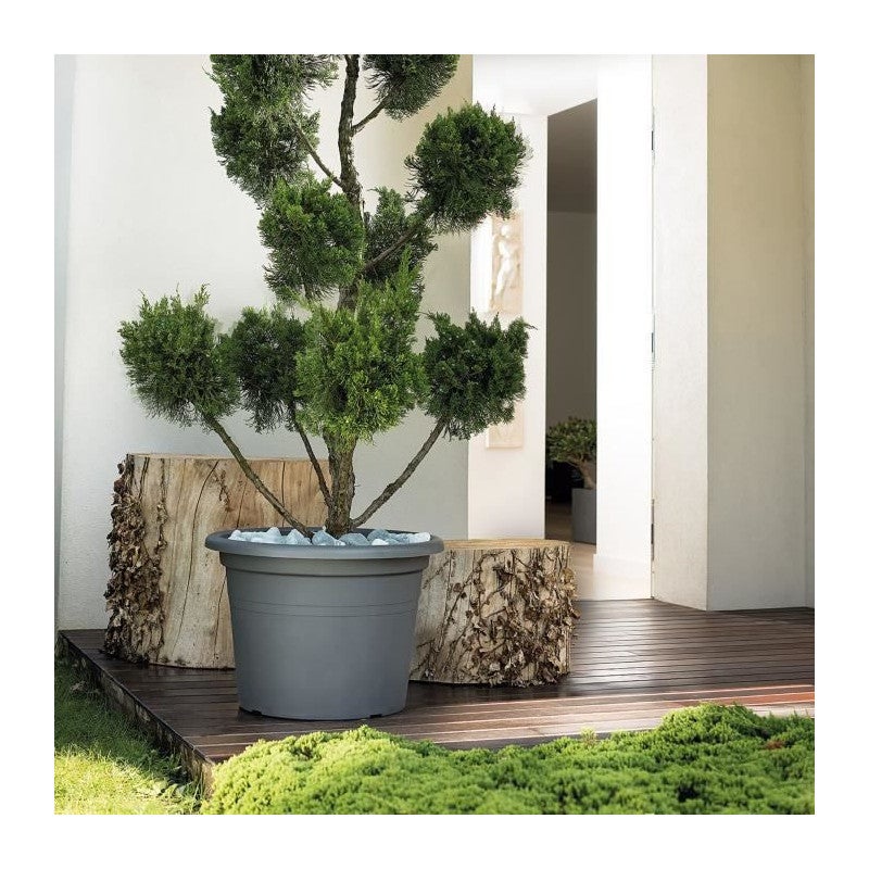 DEROMA Pot de fleurs rond Day R camel - Coloris taupe - 60cm - 2